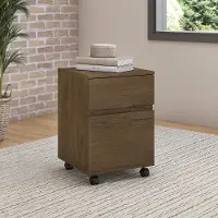 ATH011RB Anthropology Brown 2 Drawer Mobile File Cabinet