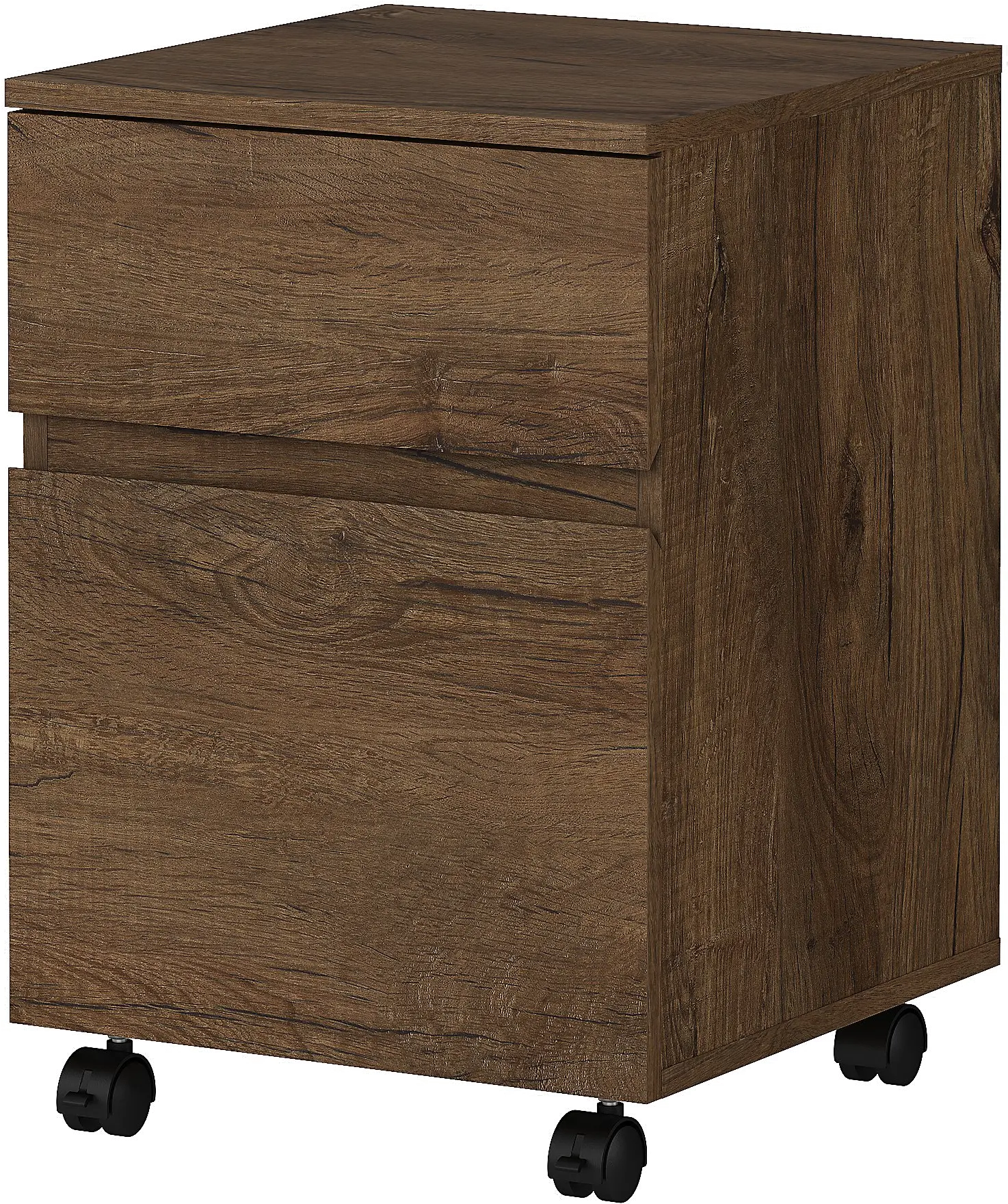 ATH011RB Anthropology Brown 2 Drawer Mobile File Cabinet-2