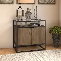 ATS130RB-03 Anthropology Rustic Brown Embossed Storage Cabinet