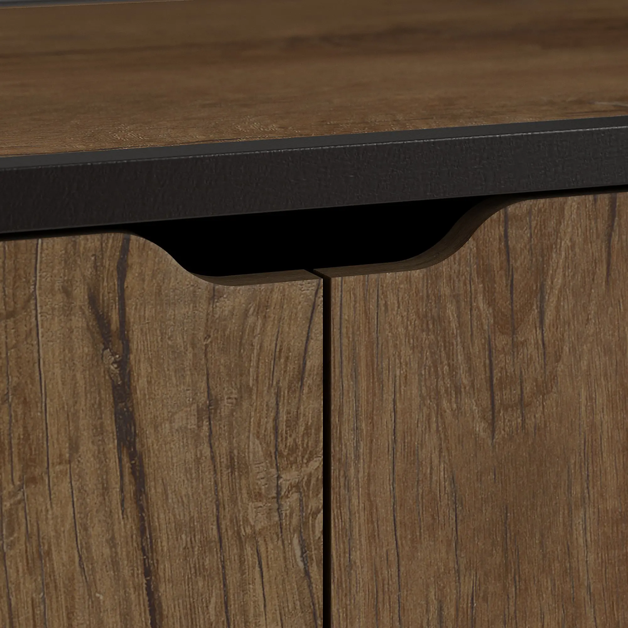 ATS130RB-03 Anthropology Rustic Brown Embossed Storage Cabinet-5