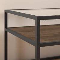 Rustic Brown Glass Top Coffee Table - Anthropology-3