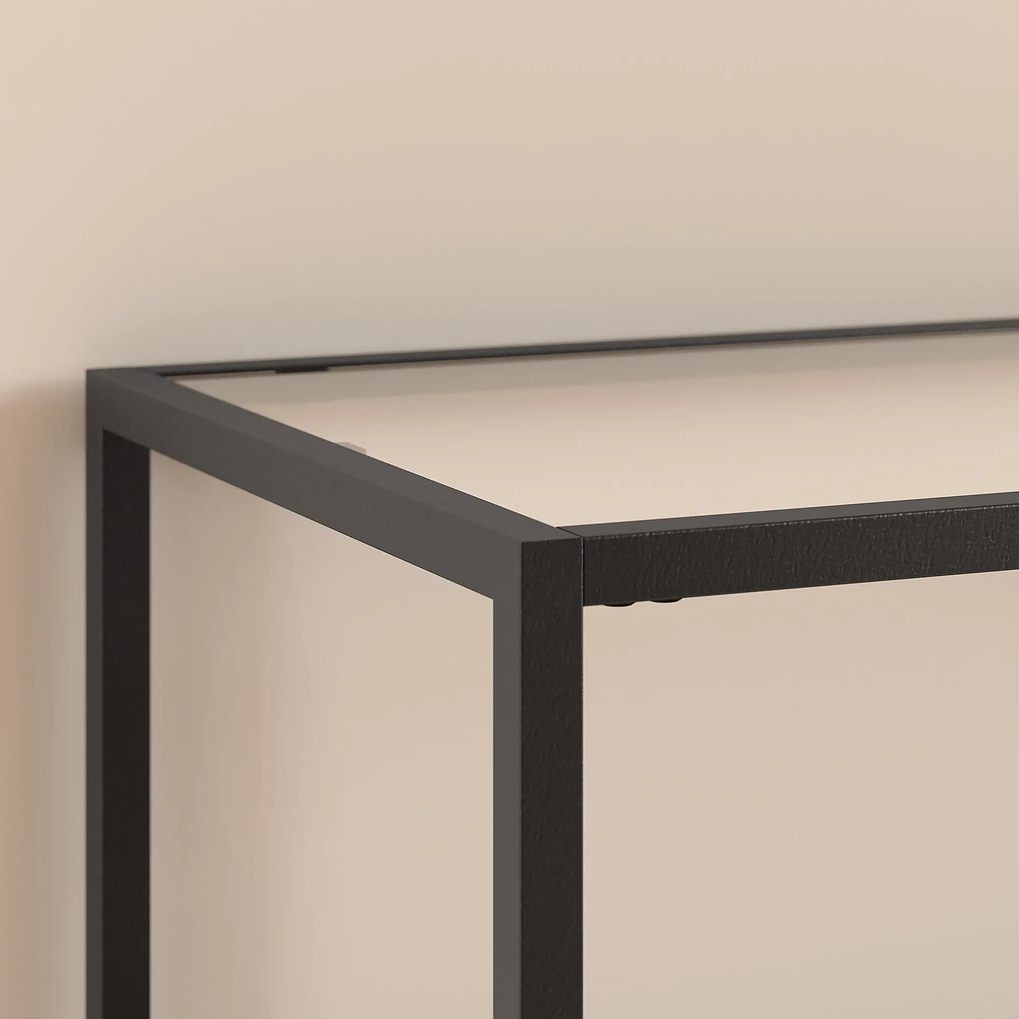 ATT248RB-03 Anthropology Rustic Brown Glass Top Sofa Table-2