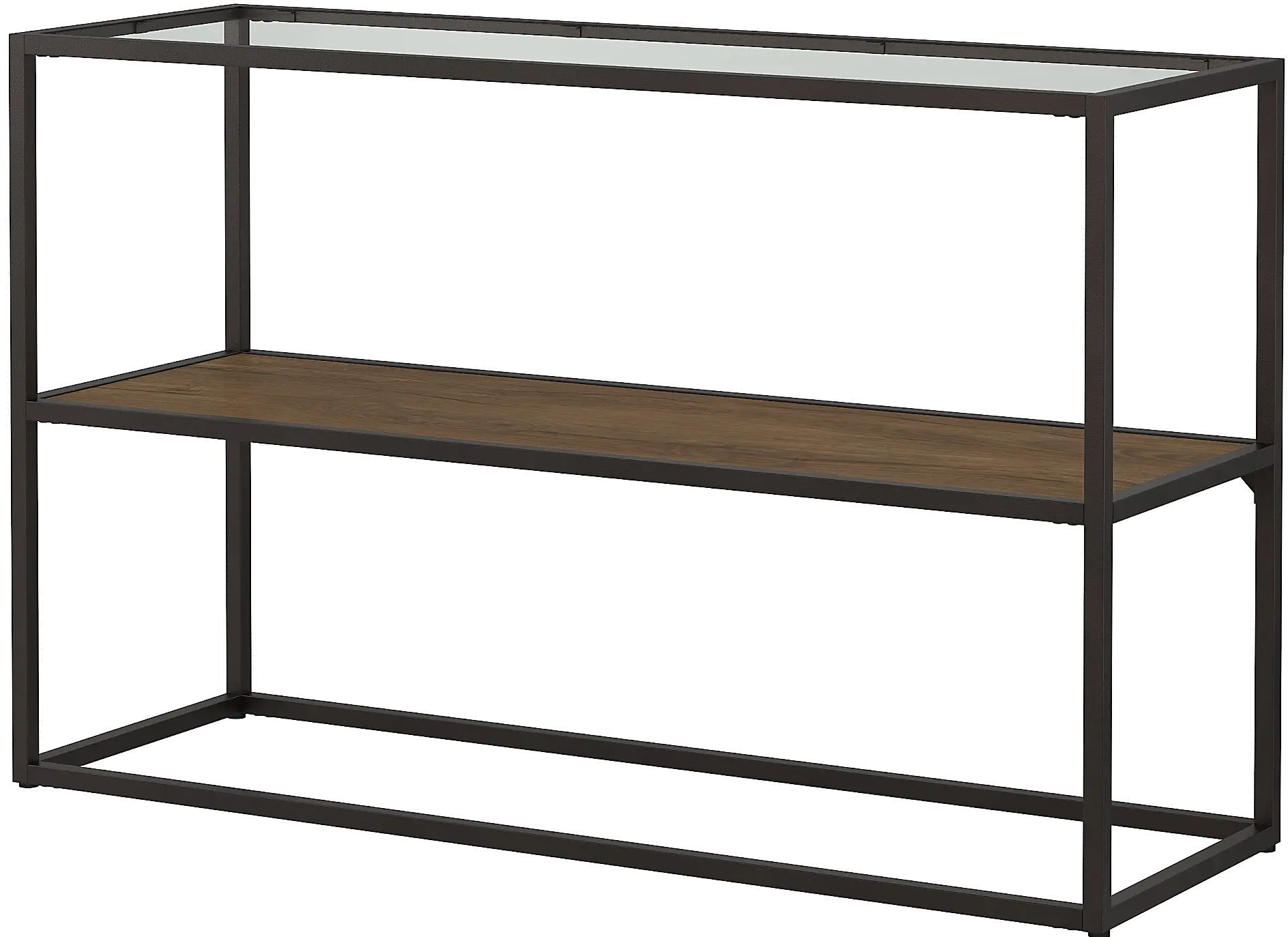 ATT248RB-03 Anthropology Rustic Brown Glass Top Sofa Table-5