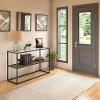 Rustic Brown Glass Top Console Table - Anthropology