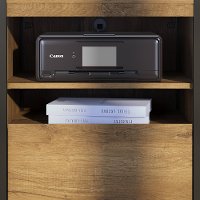Rustic Brown Printer Stand File Cabinet - Latitude-4