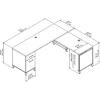 Ash Gray 72 Inch 3 Position Sit to Stand L Shaped Desk - Somerset-6