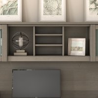 Ash Gray 72 Inch Hutch for L Shaped Desk - Somerset-2