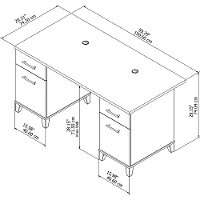 Ahs Gray 60 Inch Office Desk - Somerset-6
