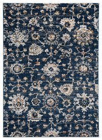 5 x 7 Medium Transitional Navy Blue Rug - Century