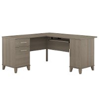 Ash Gray 60 Inch L Shaped Desk - Somerset-2