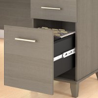 Ash Gray 60 Inch L Shaped Desk - Somerset-5