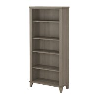 Ash Gray 5 Shelf Bookcase - Somerset-2