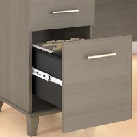 Ash Gray Office Desk with Drawers - Somerset-2
