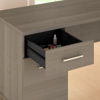 Ash Gray Office Desk with Drawers - Somerset-3