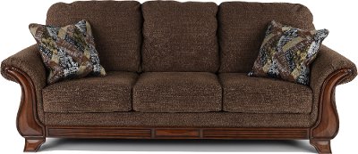 Traditional Dark Brown Sofa - Miltonwood