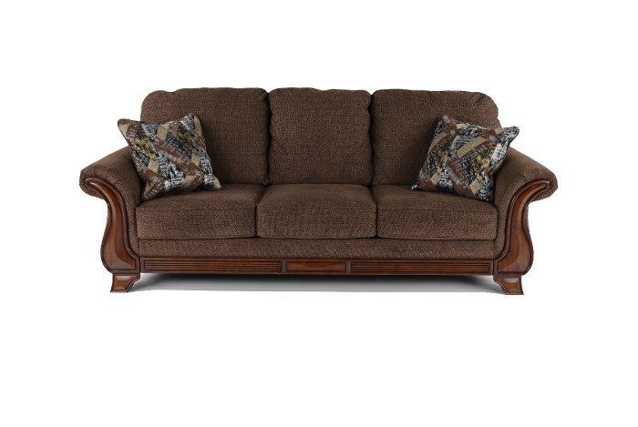 Traditional Dark Brown Sofa - Miltonwood