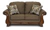 Traditional Dark Brown Loveseat - Miltonwood