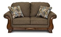 Traditional Dark Brown Loveseat - Miltonwood