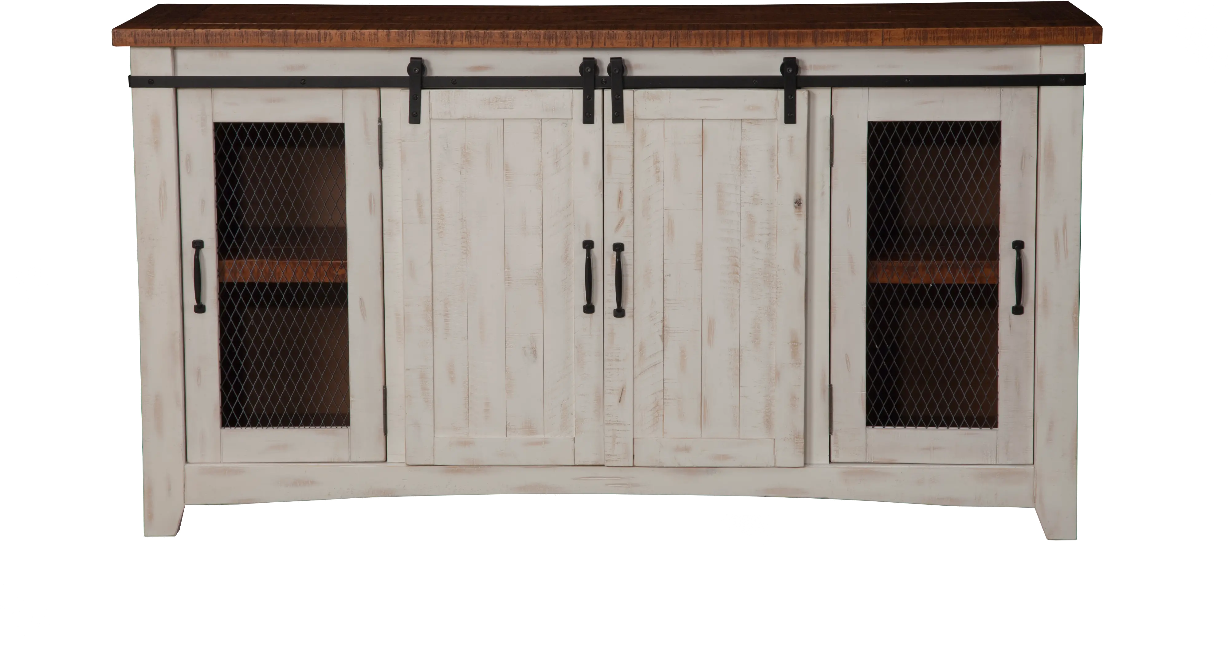 Antique White TV Stand - Taos-2