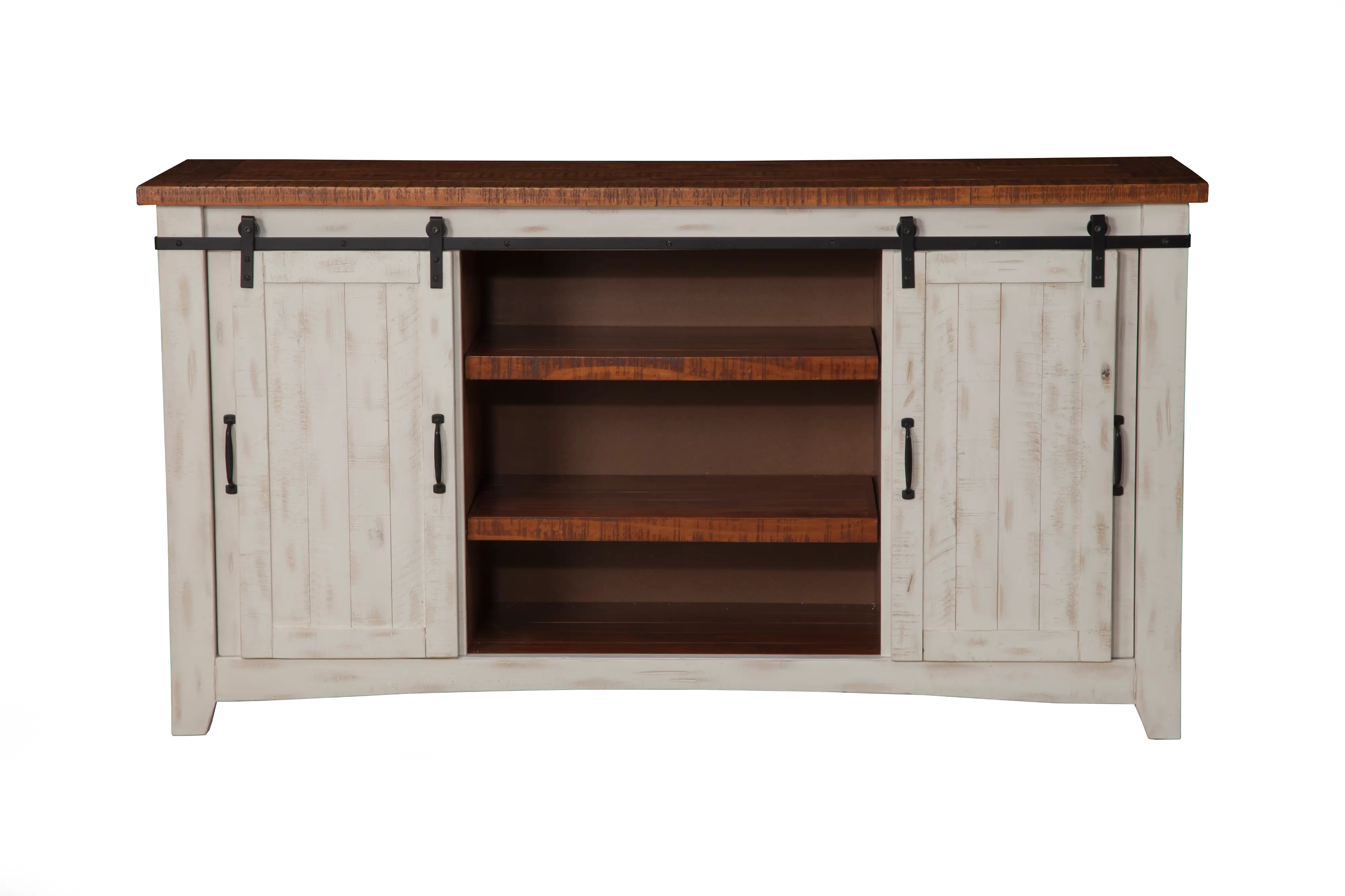 Antique White TV Stand - Taos-4