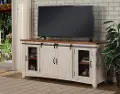Camden White Wash and Barnwood TV Stand