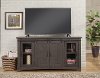 Gray Country TV Stand with Sliding Barn Door - Sierra