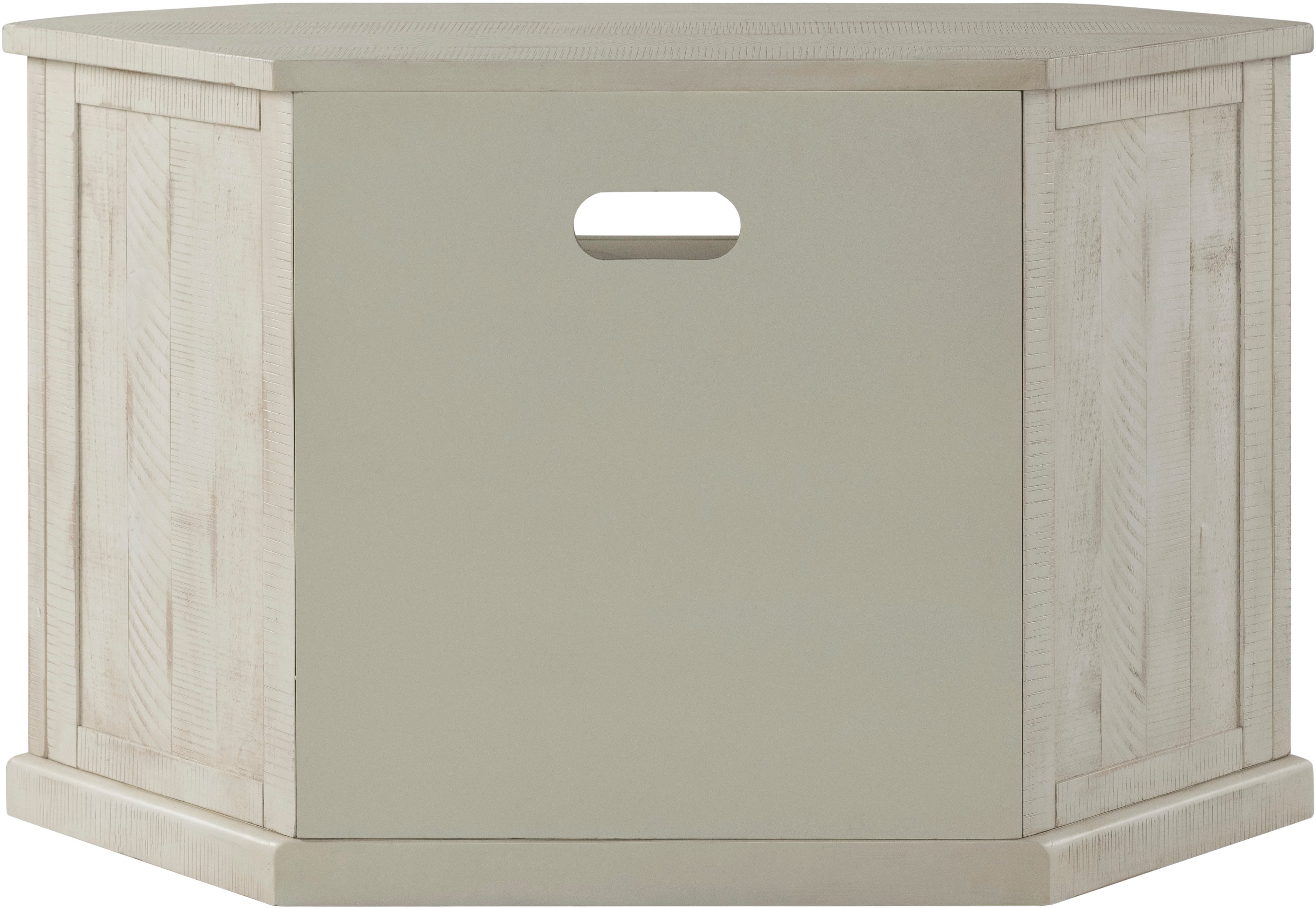 Antique Cream Country Corner TV Stand - Rustic-5