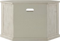 White Wash Country Corner TV Stand - Rustic-5
