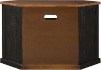 Black and Honey Pine Corner TV Stand - Rustic-3