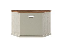 White Wash and Pine Corner TV Stand - Rustic-3