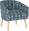 47-1NATBLIND Deco Indigo Blue Ikat Accent Chair - Skyline Furniture