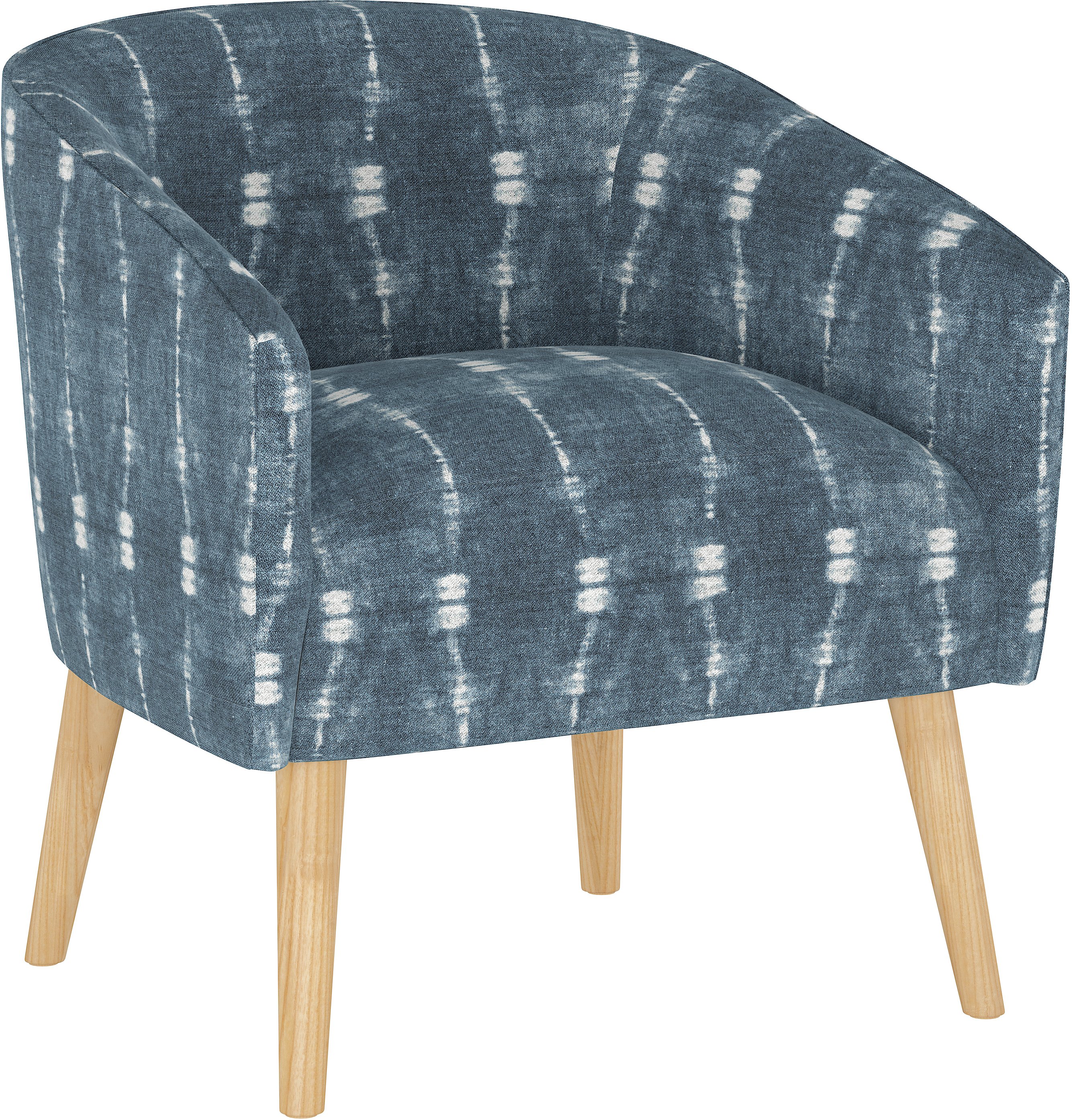 47-1NATBLIND Modern Bali Indigo Blue Deco Accent Chair-1