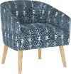 47-1NATBLIND Modern Bali Indigo Blue Deco Accent Chair