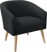 47-1NATLNNBLC Linen Black Deco Accent Chair