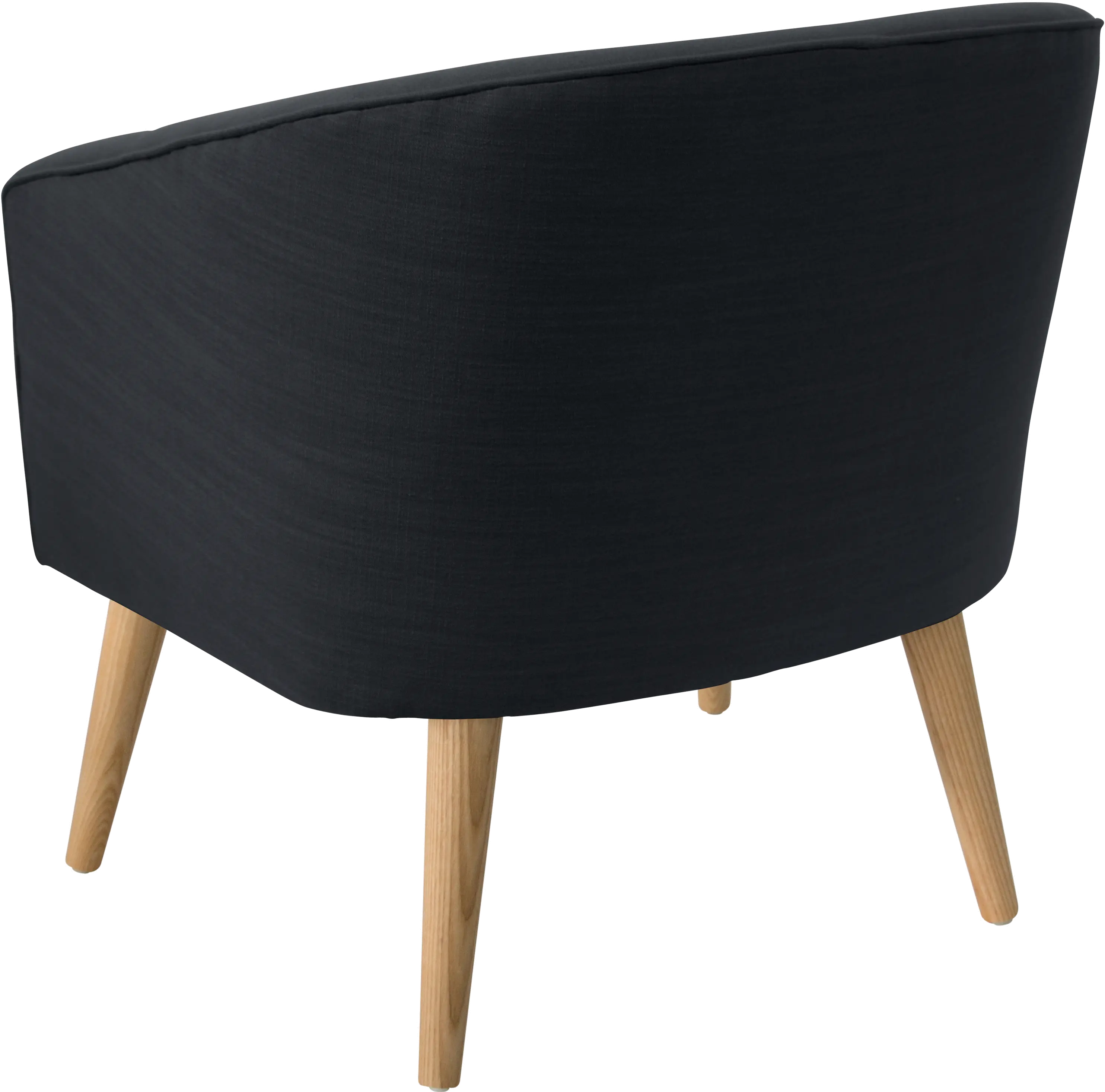 47-1NATLNNBLC Linen Black Deco Accent Chair-4