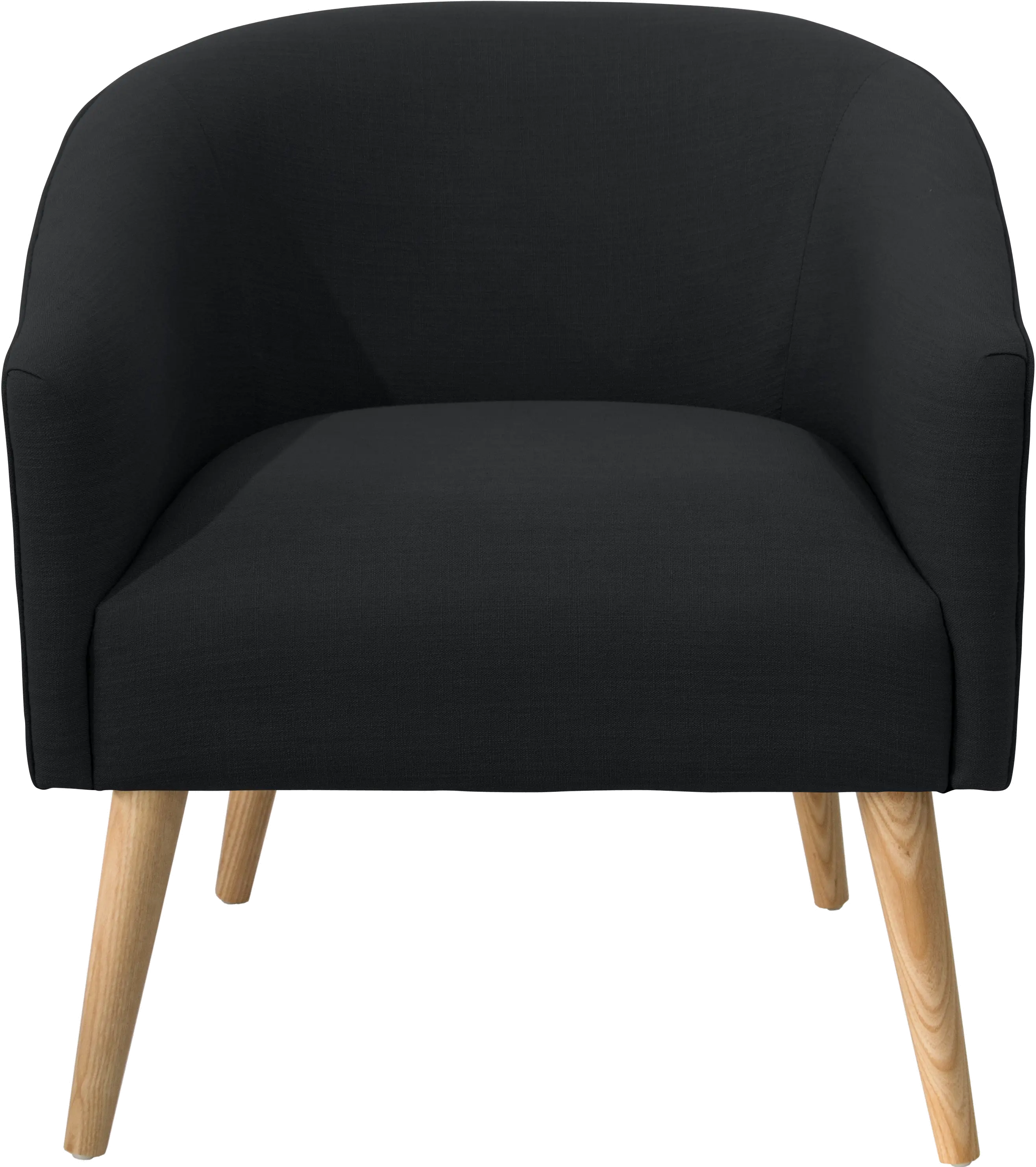 47-1NATLNNBLC Linen Black Deco Accent Chair-5