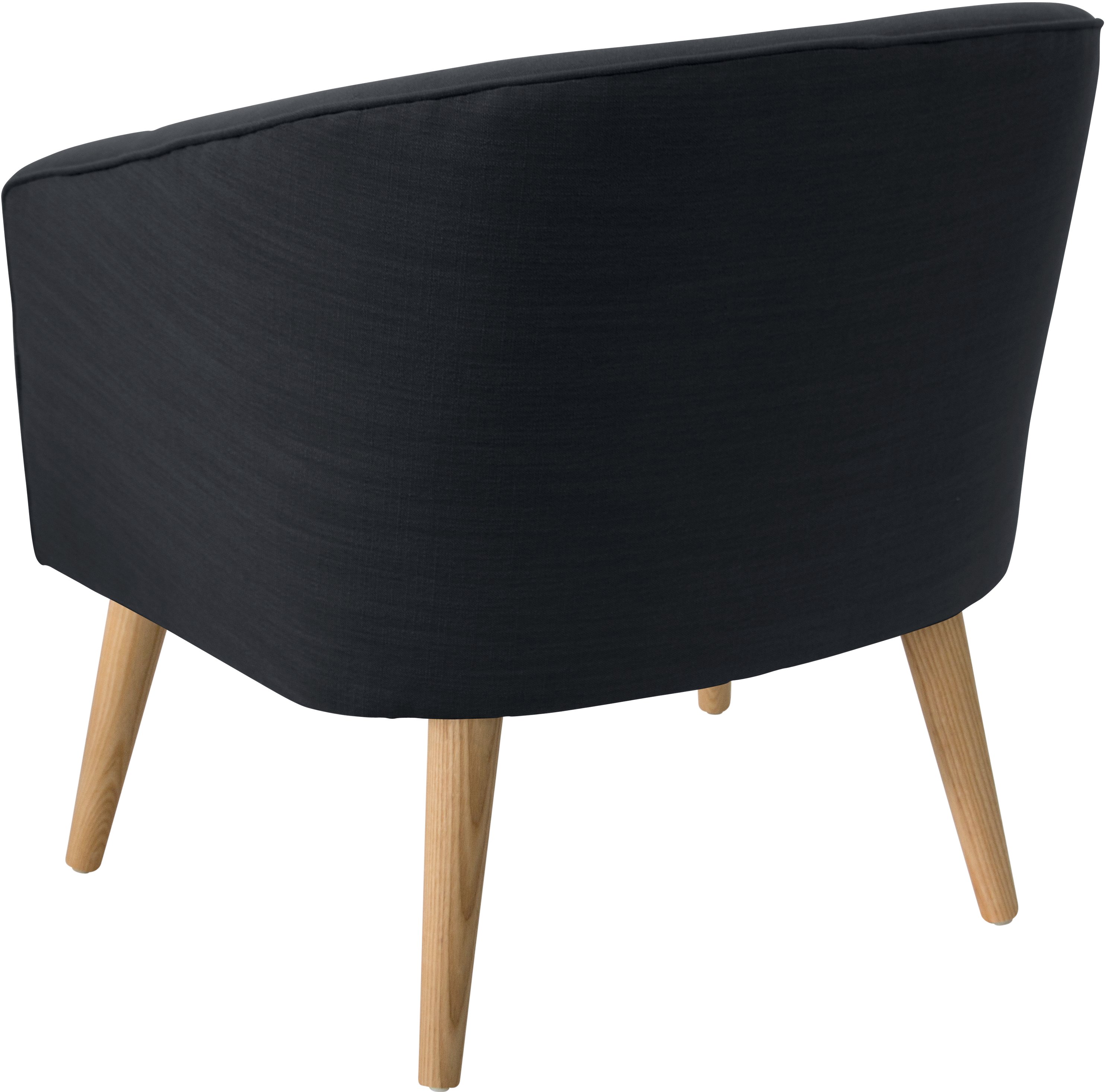47-1NATLNNBLC Modern Linen Black Deco Accent Chair-4