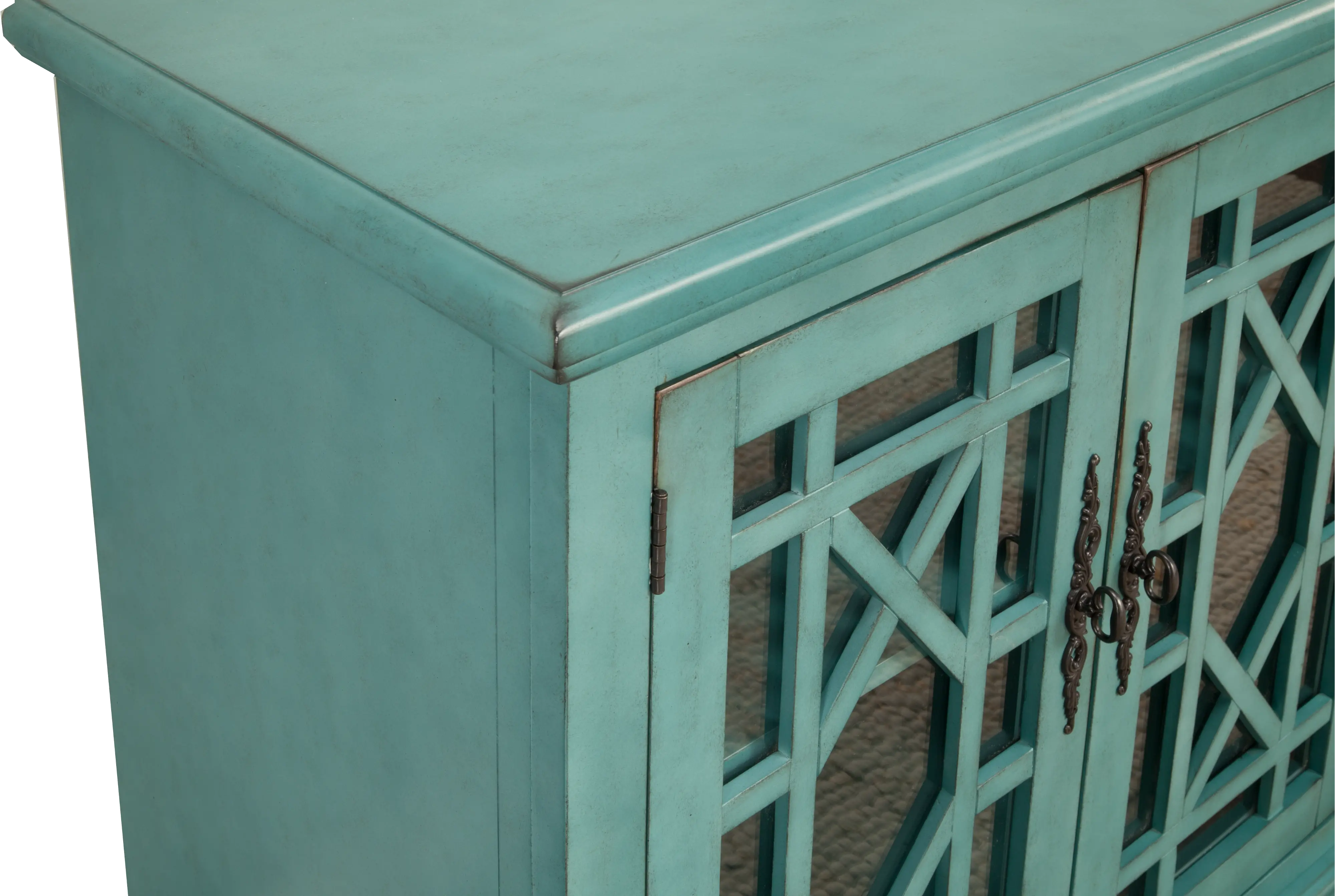 Jules Glam Teal TV Stand-3