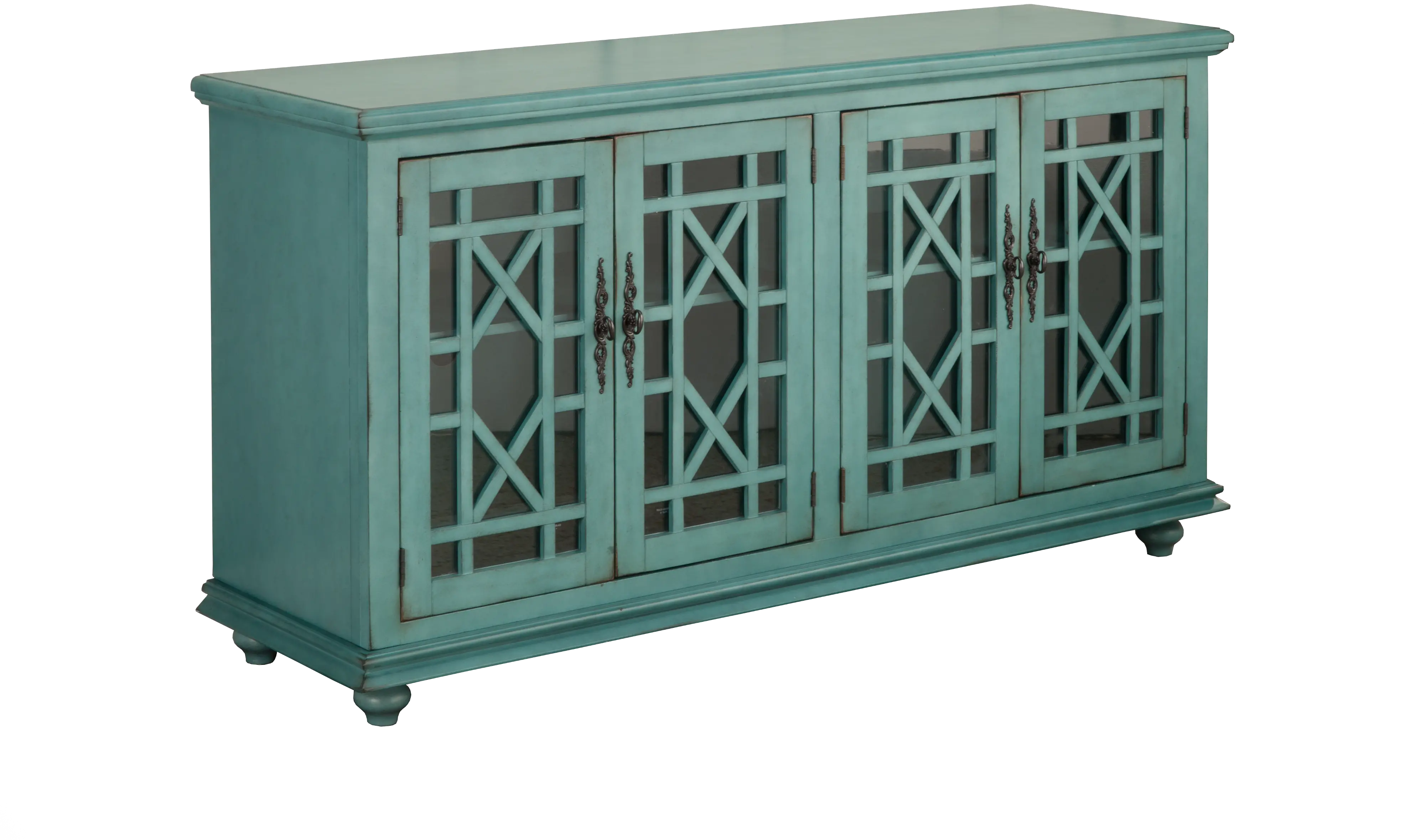 Jules Glam Teal TV Stand-5