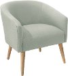 47-1NATLNNSWDBL Modern Linen Swedish Blue Deco Accent Chair
