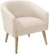 47-1NATLNNTLC Modern Linen Talc Deco Accent Chair