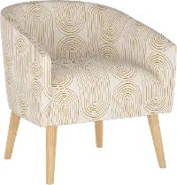 47-1NATOBLMST Deco Mustard Oblong Accent Chair