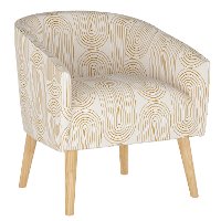 47-1NATOBLMST Modern Oblong Mustard Deco Accent Chair