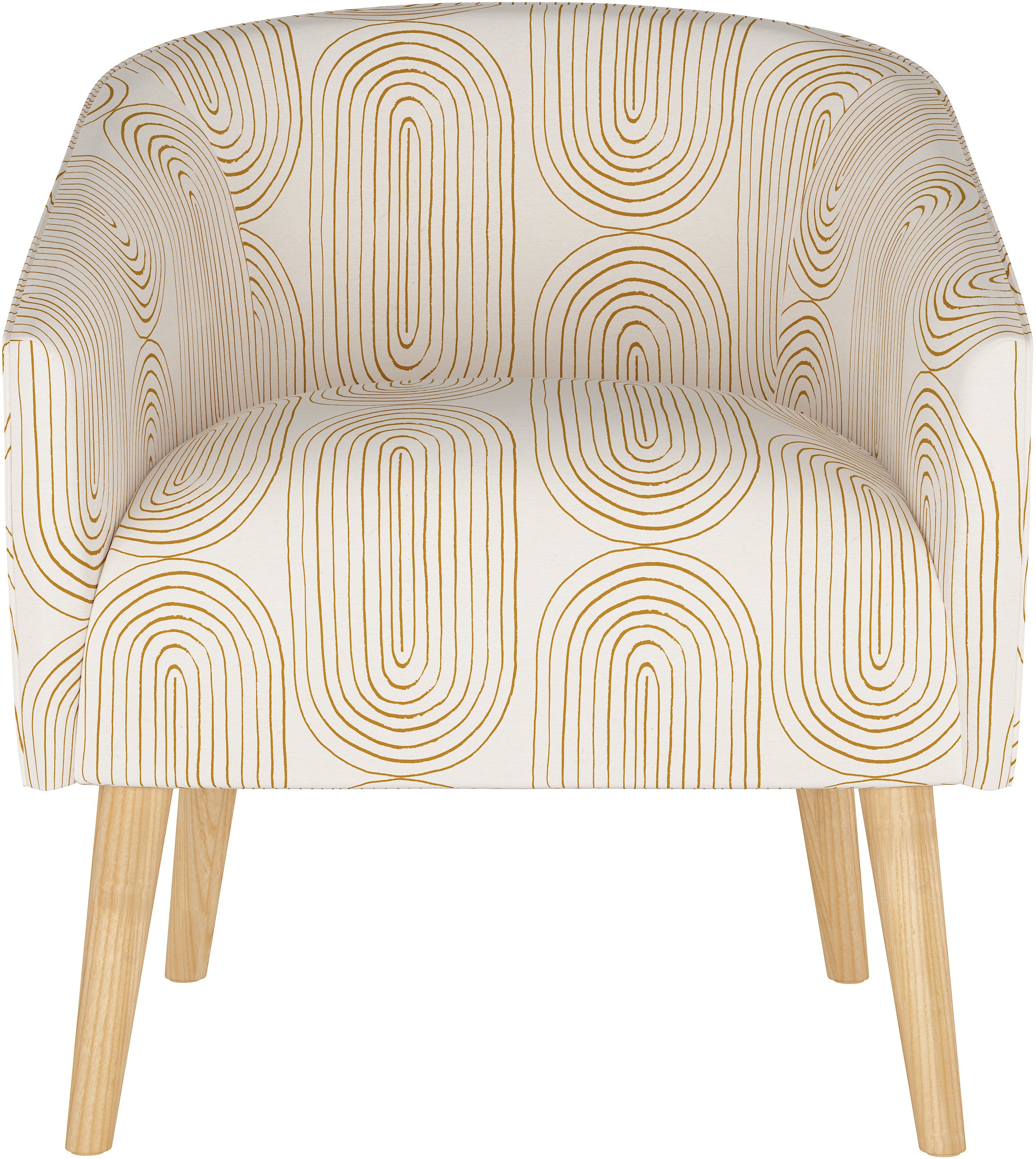 47-1NATOBLMST Modern Oblong Mustard Deco Accent Chair-2