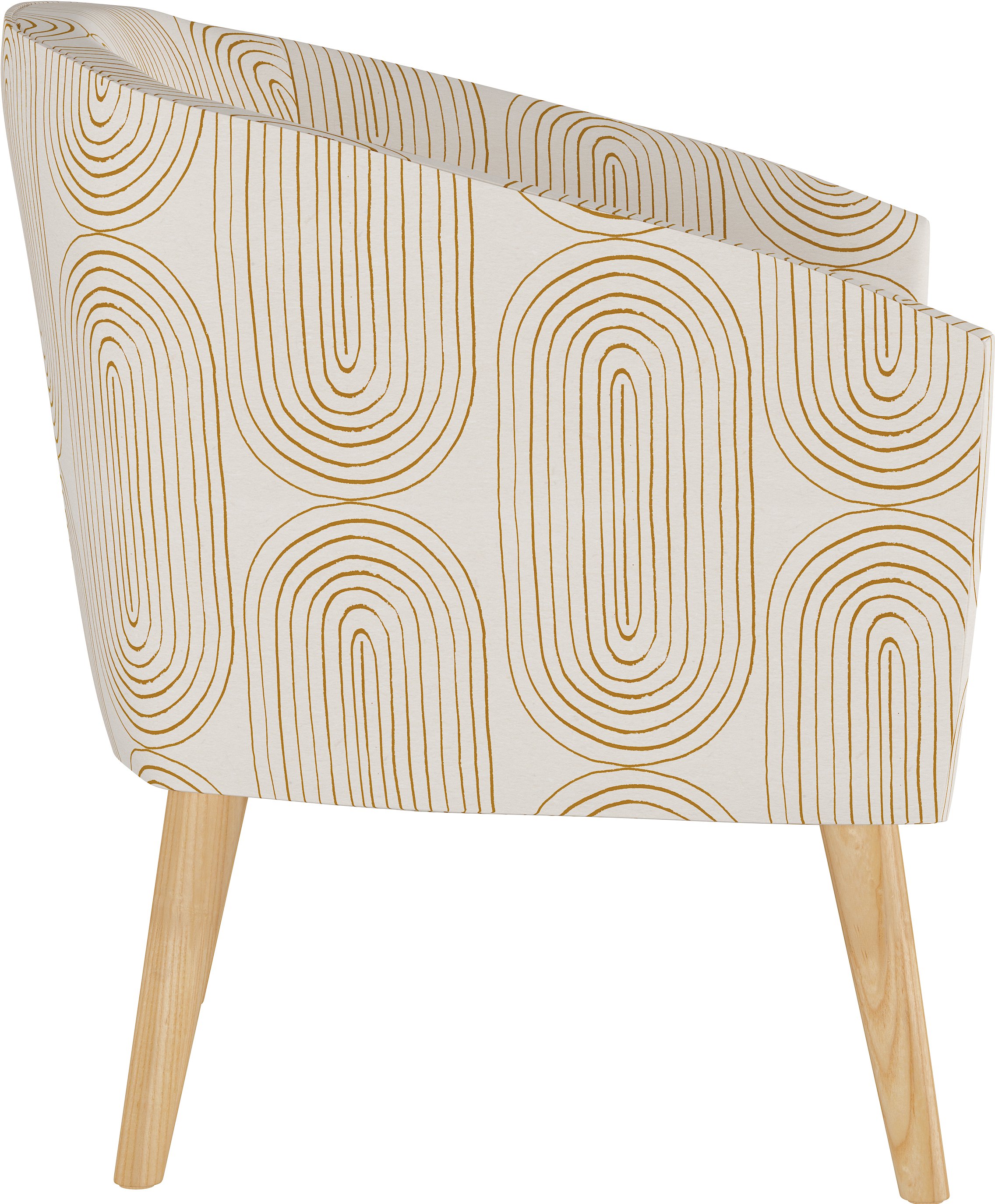 47-1NATOBLMST Modern Oblong Mustard Deco Accent Chair-3