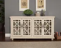 Orsey Elegant Antique White TV Stand