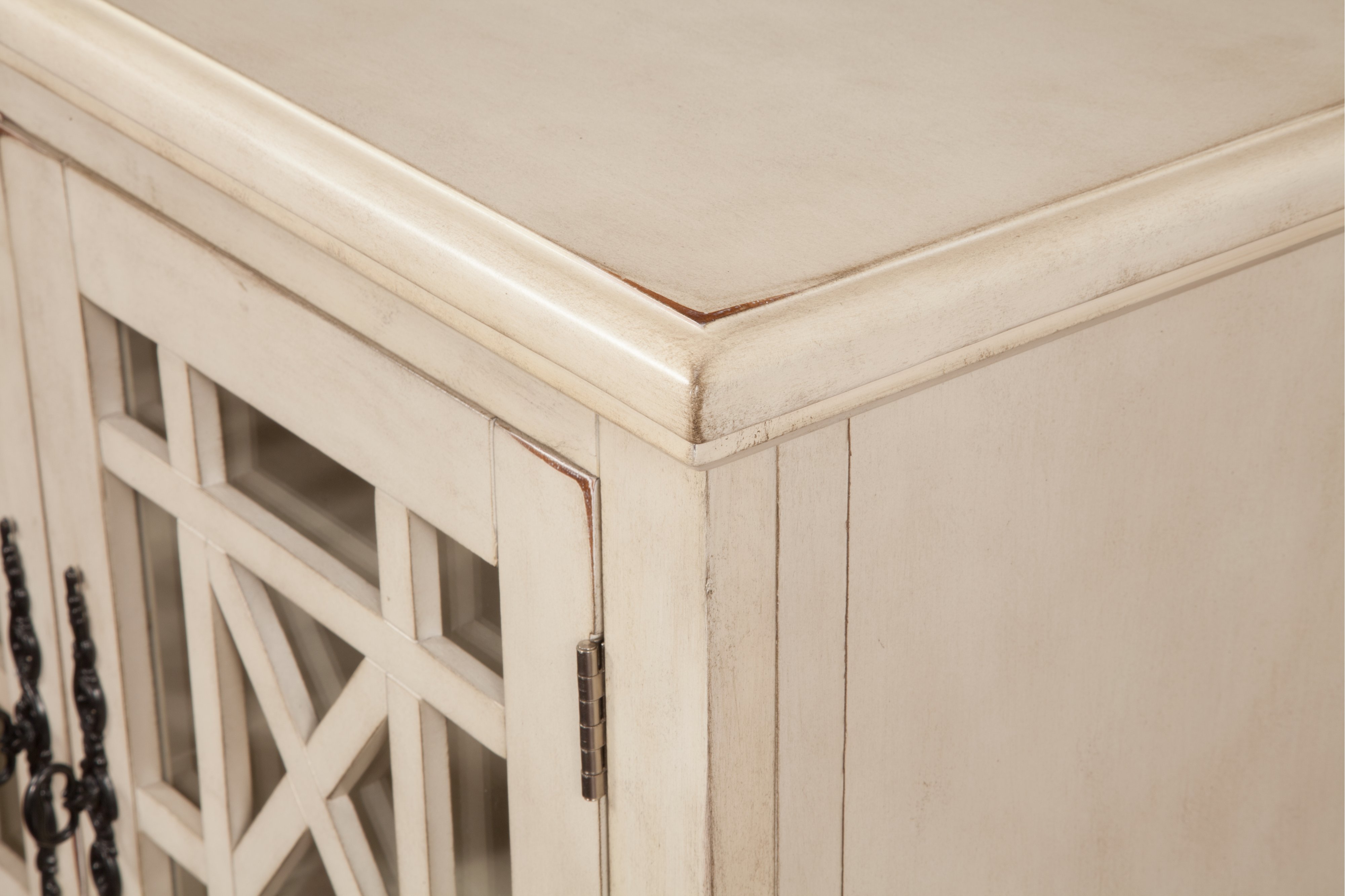 Orsey Elegant Antique White TV Stand-3
