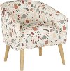 47-1NATTRZRST Modern Multi Color Terrazzo Rust Deco Accent Chair