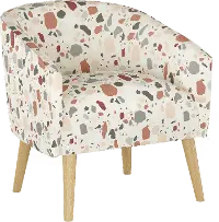 47-1NATTRZRST Terrazzo Rust Deco Accent Chair