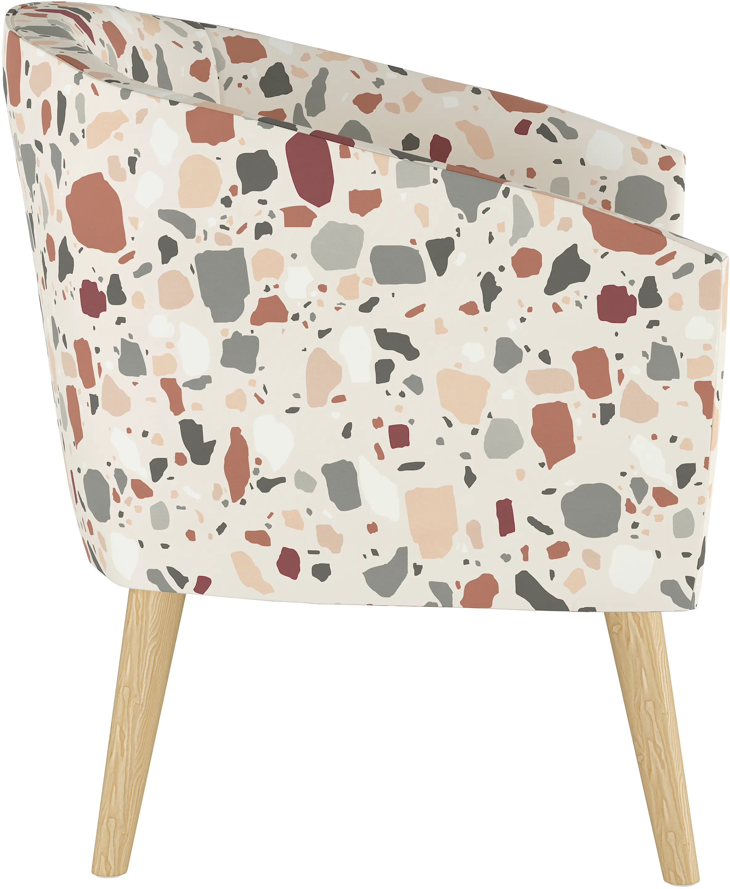 47-1NATTRZRST Terrazzo Rust Deco Accent Chair-3